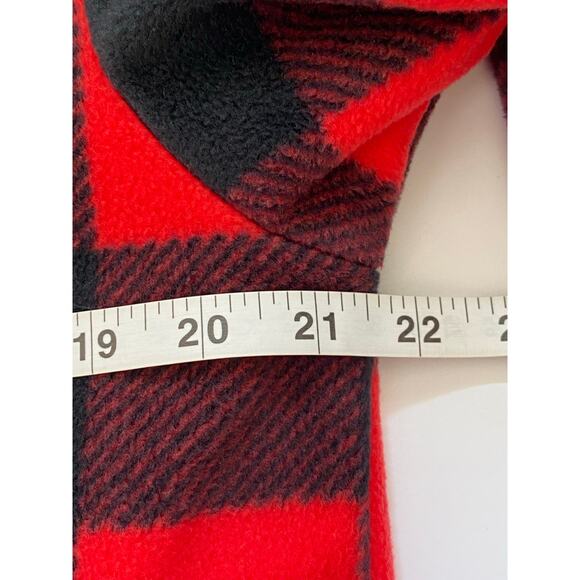 Columbia Benton Red Black Plaid Fleece Snap Shirt Jacket Women's Size Medium - Picture 6 of 9